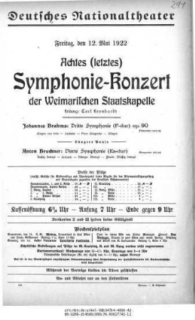 Achtes Symphonie-Konzert