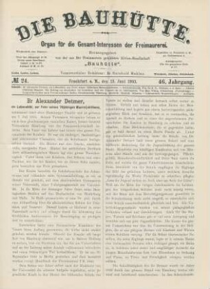 No. 24. Frankfurt a. M., den 13. Juni 1903. 46. Jahrgang.