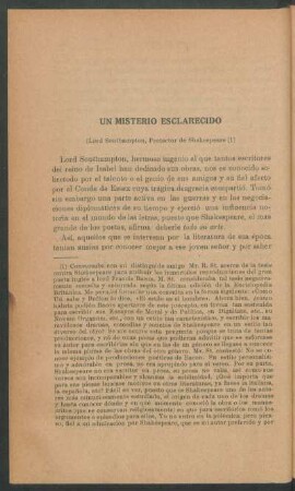 Un misterio esclarecido