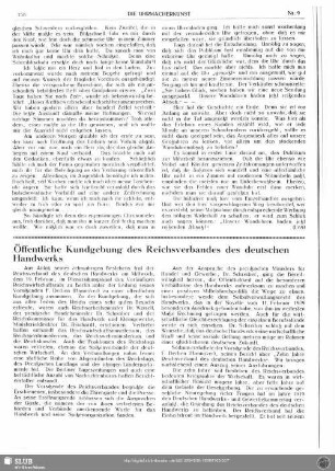 Öffentliche Kundgebung des Reichsverbandes des deutschen Handwerks