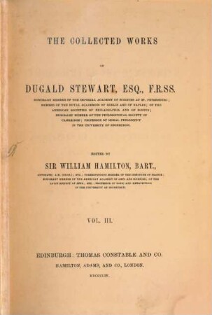 The collected works of Dugald Stewart. 3, Elements of the philosophy of the human mind ; Vol. 2