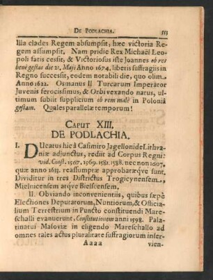 Caput XIII. De Podolachia.
