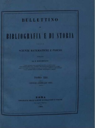 Tomo XIII. Gennaio-Febbraio 1880.