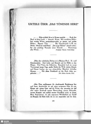 Urteile über "Das tönende Herz"