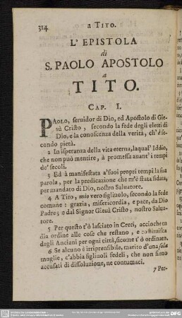 L' Epistola di S. Paolo Apostolo a Tito