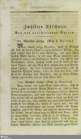 Zwölfter Abschnitt. Von den verschiedenen Sulzen