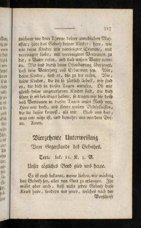 317-332, Vierzehnte Unterweisung.
