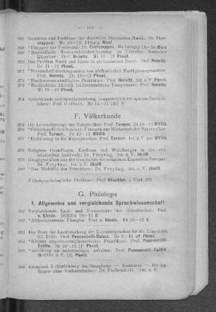 F. Völkerkunde