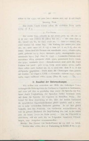 II. Resultat der Untersuchungen
