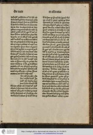 [H]is visis, patet quomodo essentia in diversis invenitur. Invenitur enim triplex modus habendi essentiam...