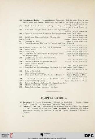 Kupferstiche (Nr. 219-239)