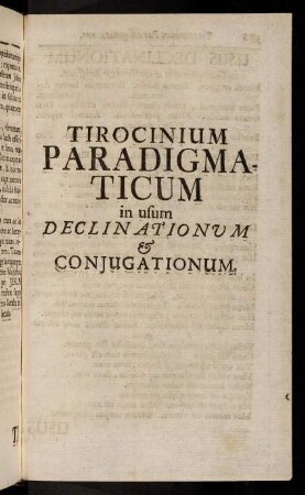377-390, Tirocinium Paradigmaticum