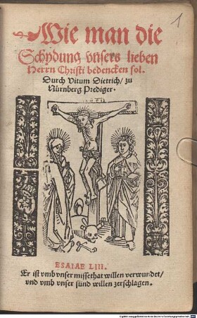 Wie man die Schydung unsers lieben Herrn Christi bedencken sol