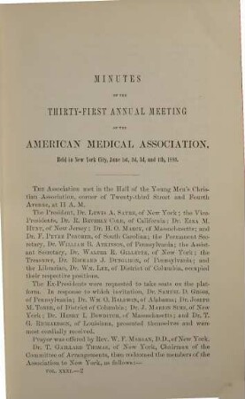 The Transactions of the American Medical Association : Instituted 1847, 31