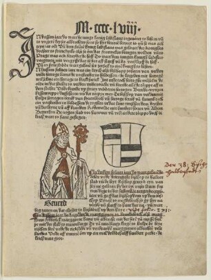 Bildnis des Gebhard von Hoym, Bischof von Halberstadt