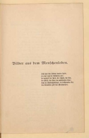 Bilder aus dem Menschenleben