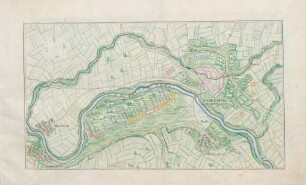 Truppenstellung der Reichsarmee entlang des Neckars zwischen Seckenheim und Ladenburg.