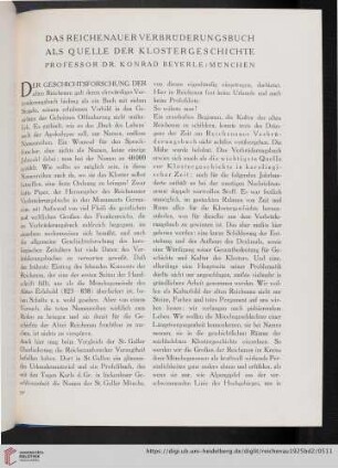 Das Reichenauer Verbrüderungsbuch als Quelle der Klostergeschichte