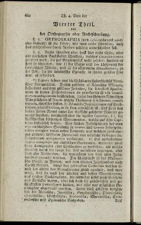 Vierter Theil. Von der Orthographie oder Rechtschreibung.