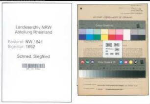 Entnazifizierung Siegfried Schned , geb. 08.09.1916 (Kunstgewerbler)