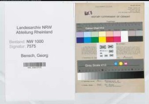 Entnazifizierung Georg Bensch, geb. 08.03.1904 (Ingenieur)
