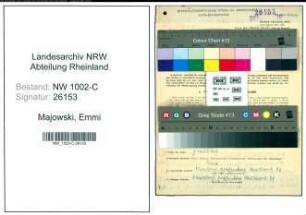 Entnazifizierung Emmi Majowski, geb. 29.11.1913 (Kontoristin)