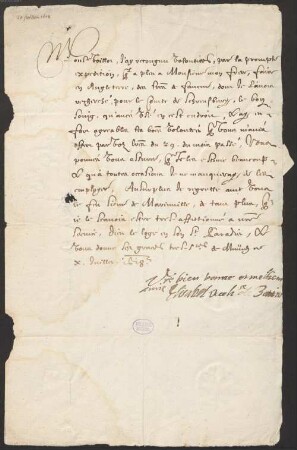 Elisabeth von Bayern (1574-1635) Autographen: Brief an Voillor - BSB Autogr.Cim. Elisabeth .1