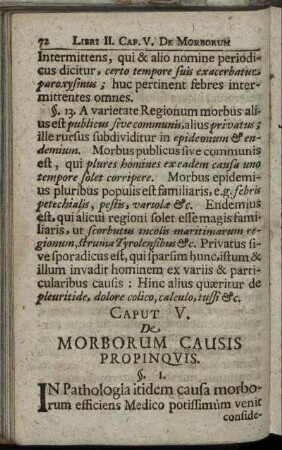 Caput V. De Morborum Causis Propinquis