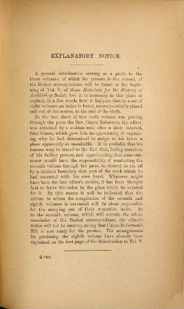 Materials for the history of Thomas Becket, archbishop of Canterbury : (canonized by Pope Alexander III., A.D. 1173), 6. Epistles, CCXXVII. - DXXX.