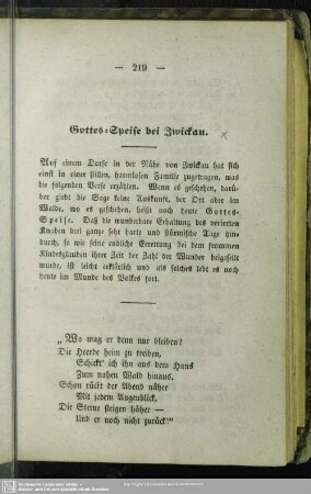 Gottes-Speise bei Zwickau