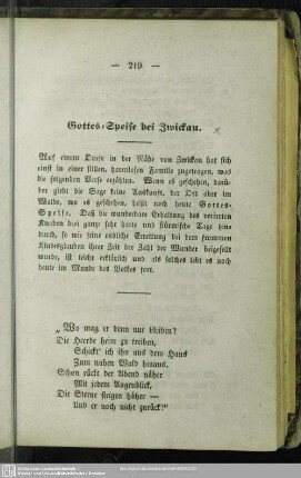 Gottes-Speise bei Zwickau