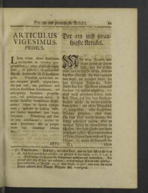 Articulus XXI. - XXX.