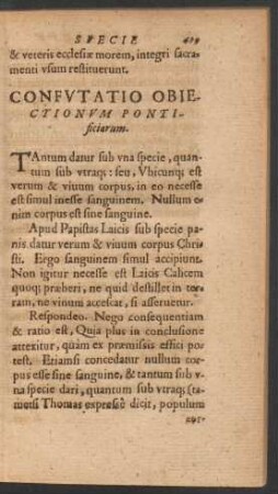 Confutatio Obiectionum Pontificiarum.