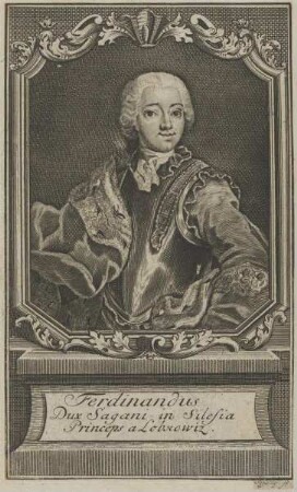 Bildnis des Ferdinandus, Dux Sagani in Silesia, Princeps a Lobkowiz