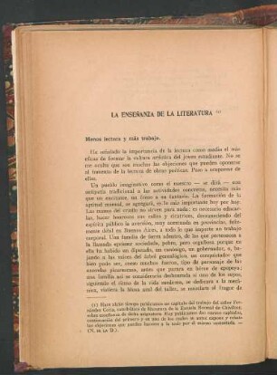 La enseñanza de la literatura