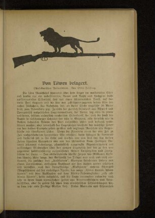 Von Löwen belagert.