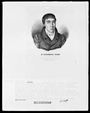Friedrich Rehm (1792-1847), 1820- 1847 Professor der mittleren und neueren Geschichte in Marburg