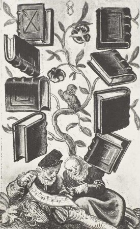 Spielkarte "Bücher-Acht"
