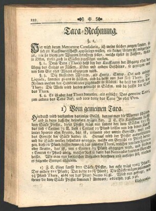 Tara-Rechnung.