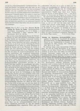 107-108 [Rezension] Schmitz, Otto, Die Bedeutung des Wortes bei Paulus