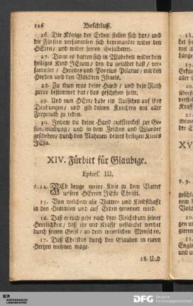 XIV. Fürbitt für Glaubige.