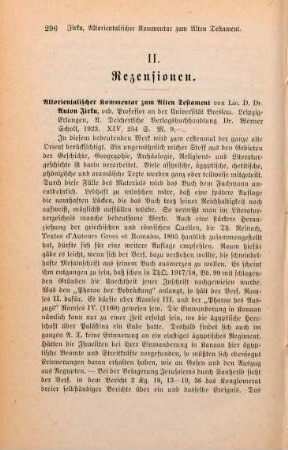 296-297 [Rezension] Jirku, Anton, Altorientalischer Kommentar zum Alten Testament