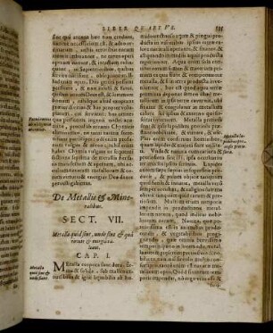 De Metallis & Mineralibus. Sect. VII.