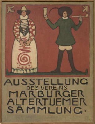 Plakat zur Ausstellung des Vereins Marburger Altertümersammlung