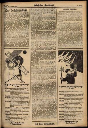Zweite Ausgabe vom Freitag, den 21. September 1934.