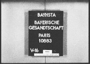 Stich, H., Dr., Studienlehrer in Zweibrücken, Entleihung von lateinischen und griechischen Handschriften aus der Nationalbibliothek in Paris