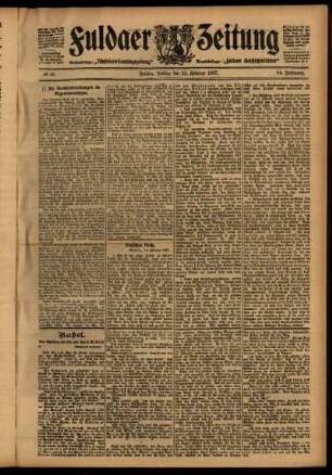Ausgabe vom Freitag, den 15. Februar 1907.