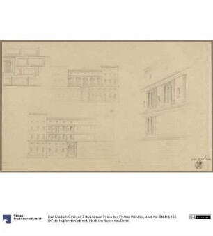 Entwürfe zum Palais des Prinzen Wilhelm