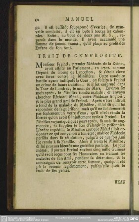 Trait De Générosité
