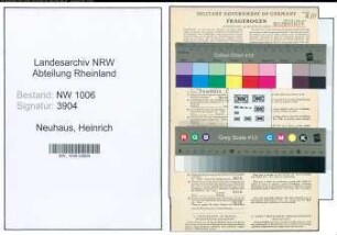 Entnazifizierung Heinrich Neuhaus , geb. 18.04.1890 (Gaertner)